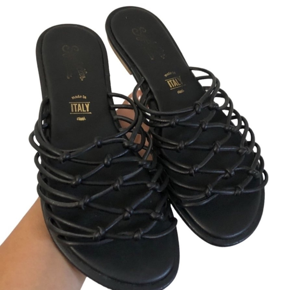 NEW Seychelles Black Woven Mules